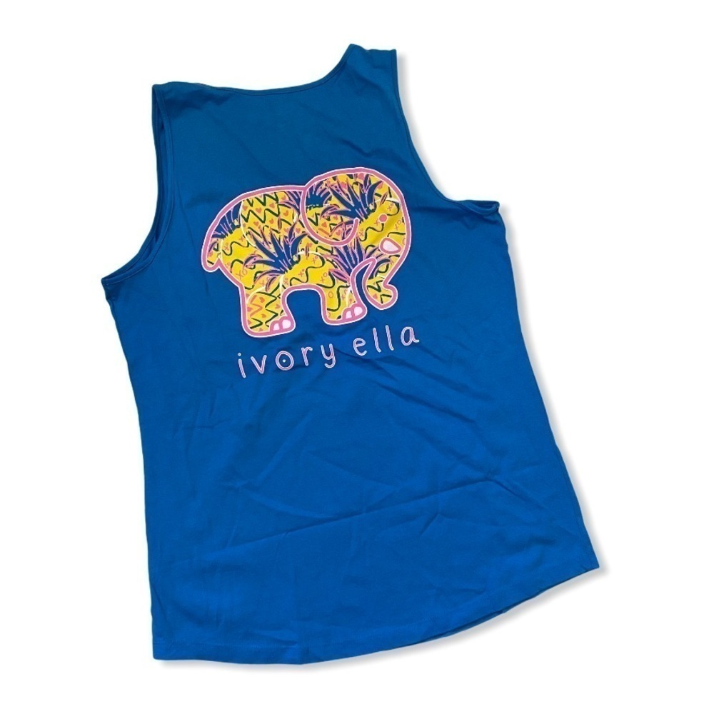 Ivory Ella Blue Tank Top Sz Small NWOT